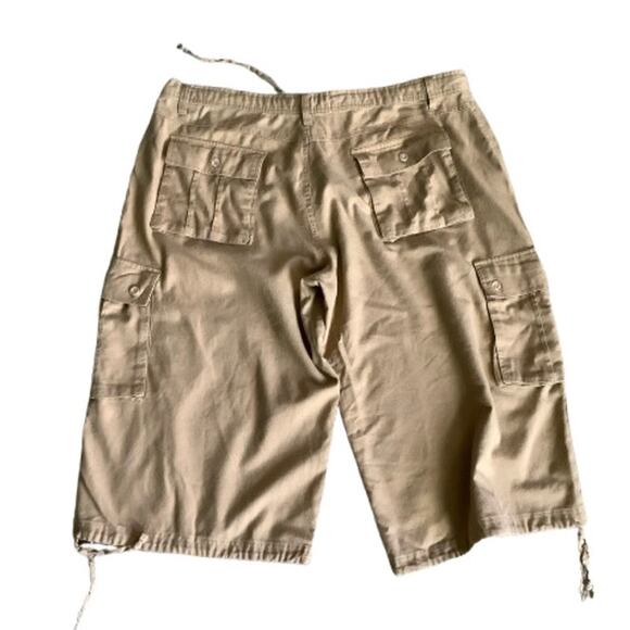 Trust Tan Linen Blend Cargo Shorts W46 - Utility, Relaxed, Casual - Picture 2 of 7